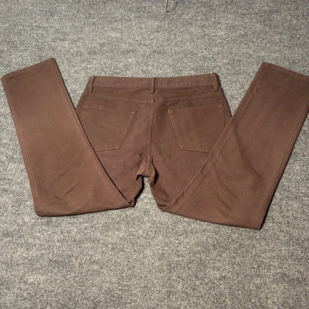 Sid Mashburn Mens Brown 33x30 Cotton Canvas 5-Pocket Pants Button Fly - Picture 2 of 12